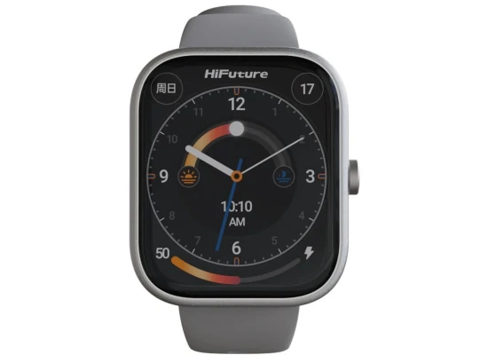 HiFuture LUME Smartwatch 1.85" IPS Display, Dual-Core Processor, 100+ Sports Modes, Built-in Wireless Calling, 24/7 Health Monitoring (Heart Rate, SpO2, Sleep), Ultra-Light Weight Sleek Design, Silver Grey